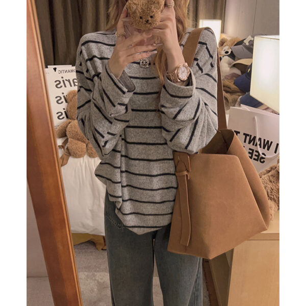 Autumn And Winter Lazy Style Loose Feeling Brushed Base Shirt