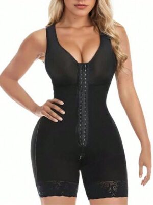 Fajas Colombianas Women's Shapewear, Full Body Sculpting After Abdominal Control, Hip Lifter With Zipper Crotch, Women's Fitness Set