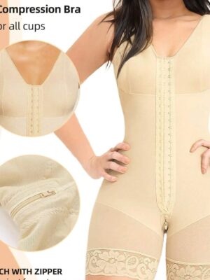 Fajas Colombianas Women's Shapewear, Full Body Sculpting After Abdominal Control, Hip Lifter With Zipper Crotch, Women's Fitness Set,- Prohibition Of Selling On The Amazon Platform