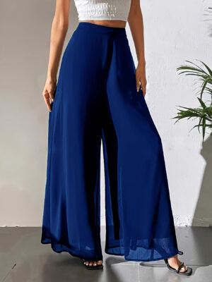 Casual Chiffon Wide-leg Pants Loose Trousers