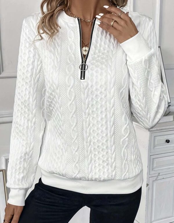 European And American Zipper Sweater Women's Coat Cardigan