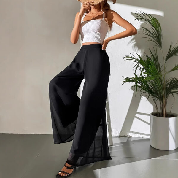 Casual Chiffon Wide-leg Pants Loose Trousers