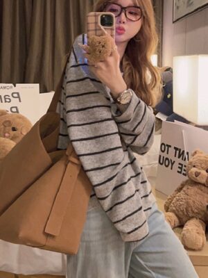 Autumn And Winter Lazy Style Loose Feeling Brushed Base Shirt