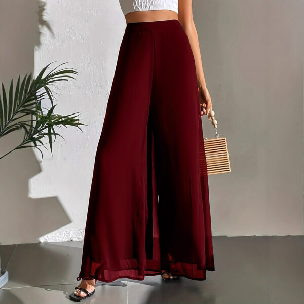 Casual Chiffon Wide-leg Pants Loose Trousers