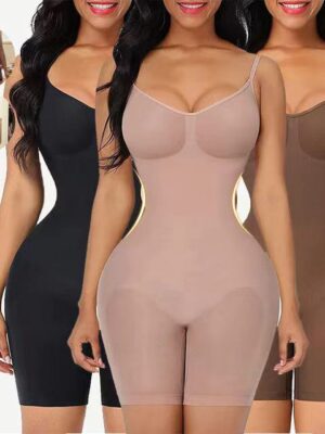 One-piece Shapewear Belly Lift Buttocks Flat Pants Open Crotch Post-partum Slimming Clothes Breast Support Sling Corset