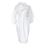 Women's Classic Winter Long Coat, Double-Breasted Belted Trench With Wide Lapel, Solid Color Oversized Overcoat For Casual Style