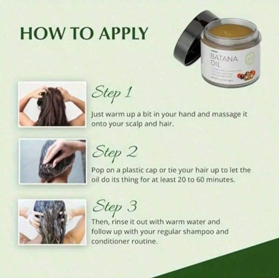 Dr. Sebi Raw Batana Oil From Honduras, Unrefined, Organic And Natural Ingredients - 4.2 OZ