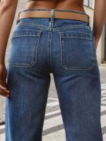 2025 New Women's Wide Leg Jeans, Autumn And Winter Outfits, Straight Leg Jeans, Mid Rise Jeans