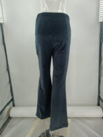 Autumn And Winter Women's Gold Velvet High Waist Casual Pants