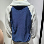 Women's Denim Patchwork Zip-Up Jacket Stand Collar Casual Coat With Button-Decorated Flap Pockets Fall Winter Fashion Outerwear